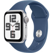 Apple Watch SE 2 40mm Silver Aluminum - Denim Sport Band MXED3LL/A