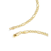 Jewelry Atelier Gold Filled Figaro Chain Necklace, 14K Solid Yellow Gold, Unisex, Multiple Widths 2.8mm to 5.6mm, Various Lengths, GFFIG5.620