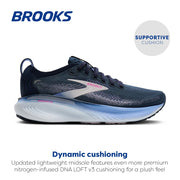 Brooks Adrenaline GTS 25 Women's Running Shoe, Supportive Cushioning, Spellbound/Blazing Bell/Pink, Size 9 Medium, 120443-486