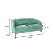 The Pioneer Woman PW3436211066126 Laurel Tufted Sofa, Teal Velvet, 79.53 in, Jade