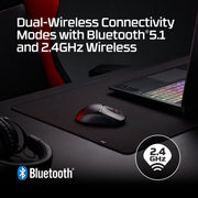 HyperX Pulsefire Fuse Wireless Gaming Mouse, Ambidextrous Design, 12,000 DPI, Dual Wireless Connectivity, Black