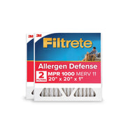 3M Filtrete 20x20x1 HVAC Furnace Air Filter, MPR 1000, MERV 11 Allergen Defense, Pleated, 4 Pack, 9802-4