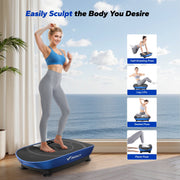 MERACH MRDK2398L1 Vibration Plate Exercise Machine, Whole Body Shake Plate Exercise Machine w/Remote Control, Blue