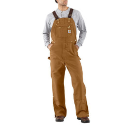 Carhartt Loose-Fit Firm Duck Bib Overalls for Men - Carhartt Brown - 46x30
