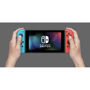 Nintendo HADSKABAA Switch Console with Neon Blue & Red Joy-Con.