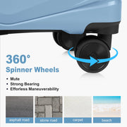 Zimtown 3 Piece Suitcases PP Hard Shell Suitcase 20