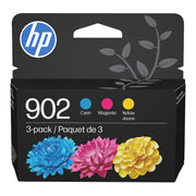 HP 902 Original Ink Cartridge 3-Pack, Cyan Magenta Yellow