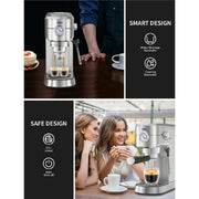 Gevi Gecme418e-U Stainless Steel Silver 20 Bar Professional Espresso Machine With 35oz Water Tank