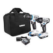 Hart HPCK212B  20V Drill/Impact Kit w/ (2) 1.5Ah Lithium-Ion Batteries, 3-Jaw Chuck
