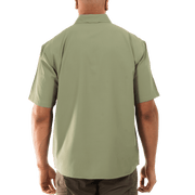 Realtree Mens Short Sleeve Guide Shirt, Oil Green Camouflage, Lightweight Polyester, Quick-Dry, UPF 50+ Protection, XL