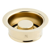 Signature Hardware Standard Garbage Disposer Flange with Stopper, Polished Brass