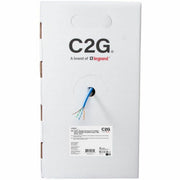 C2G Cat6 Unshielded Ethernet Cable, 1000ft, Blue, Solid Conductors, Riser CMR-Rated, TAA Compliant, 550 MHz, C2G56031