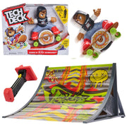 Spin Master Tech Deck Shred N Blast Motorized Finger Skateboard Playset, Multicolor, Includes Skateboard, Trick Stick, and Ramp