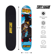 Tony Hawk Series 31 Skateboard for Beginners, Multicolor Hawk Design, 31 x 7.5 Inch Maple Deck