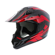 BCS International Raider RX2 MX Off-Road Helmet, Lightweight Thermoplastic Shell, DOT Certified, Removable Washable Liner, Red, X-Large, 81567073