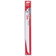Milwaukee 48-00-5711 Reciprocating Saw Blade, 1 in W, 12 in L, 8 TPI, Bi-Metal Cutting Edge