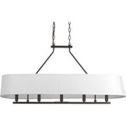 Progress Lighting P4617-09 Traditional/Formal 5-60W Cand Linear Chandelier, Brushed Nickel