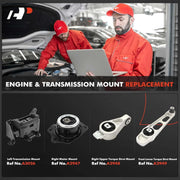 A-Premium Engine Motor Mount and Transmission Mount Kit, 4-Piece, Compatible with Chrysler PT Cruiser 2001-2006 2.4L Naturally Aspirated, Automatic or Manual Transmission, APEM982