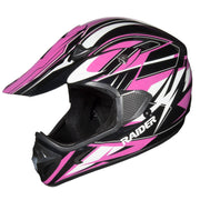 Raider RX1 Adult MX Off-Road Motorcycle Helmet, Lightweight Thermoplastic, DOT Certified, Pink, Medium, 2121314