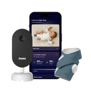 Owlet Dream Duo 3 Ultimate Baby Monitoring System, FDA-Cleared Sock and 2K HD Camera, Night Vision, Two-Way Audio, Bedtime Blue