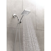 Moen Genta Handheld Shower Head, Chrome, 3 Spray Settings, 4 in. Square Sprayface, 60 in. Hose, WaterSense Certified, 25017