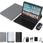 FEONAL D106 10.1'' 4G LTE 14 GB RAM 128 GB Storage 1.6 GHz Processor Speed Android 14 WiFi CellularTablet