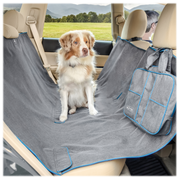 Kurgo Heather Dog Auto Hammock - Heather Grey/Coastal Blue