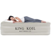 King Koil KK16C4BG29337 Luxury 16in California King Air Mattress with Built-in Pump California King Beige