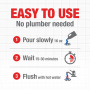 Drano Max Gel Drain Clog Remover, Thick Bleach Formula, Clear Gel, 80 Fl Oz, Fast Acting, Pipe Protection, for Shower and Sink Drains 694772