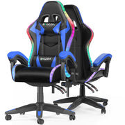 Bigzzia Gaming Chair, Ergonomic Video Game Chairs w/Pillow & Lumbar Support, Black/Green