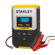 Stanley FatMax 1800 Peak Amp Lithium Jump Starter with 120 PSI Air Compressor, USB Power Bank, Yellow, 1800A