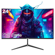 Gawfolk GF240D Gaming Monitor 165Hz/180Hz 24-inch 1080p Curved Computer PC Monitor, Black