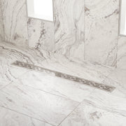 24 SLOTTED LINEAR SHOWER DRAIN - POLISHED STAINLESS STEEL