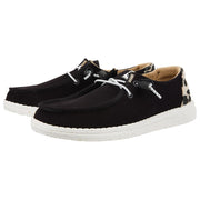 HEYDUDE Wendy Leopard Casual Shoes for Ladies - Black Leopard - 7M