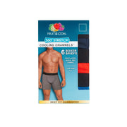 Fruit of the Loom Men's 360 Stretch Coolsoft Mid Rise Boxer Briefs, Quick Dry, Moisture Wicking, Assorted Colors, Pack of 6, 2XL