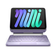 Dexnor Keyboard Case for iPad Mini 7th Generation 2024 and Mini 6th Generation 2021, Magnetic Floating Cantilever Stand, Multi-Touch Trackpad, Backlit Rechargeable Keyboard, Purple, 3000818
