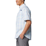 Columbia PFG Super Tamiami Short-Sleeve Button-Down Shirt - Collegiate Navy Gradient Check - L