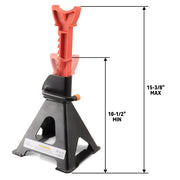 Lafati Jack Stands, 2 Ton Capacity, Adjustable 11-15 in Height, Steel Construction, Self-Locking, Powder-Coated, 2 Pack