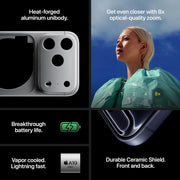Apple iPhone 17 Pro, 6.3-Inch Display, Silver, 256GB Storage, A19 Pro Chip