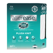 AllerEase CleanBoost Plush Knit Mattress Cover Protector, Waterproof, King, Fitted with Elastic Anchor Bands