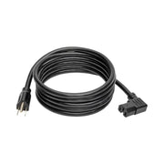 Tripp Lite Heavy-Duty Power Cord, 8 ft, 15A, 14 AWG, NEMA 5-15P to Right-Angle IEC-320-C15, Black, P019-008-C15RA