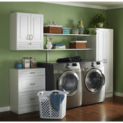 Home Logic 2 Bushel Lamper Laundry Basket with Silver Handles, Black, 2 Pack