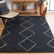 Safavieh Vintage Leather Elijah Geometric Area Rug, Black and Natural, 5 ft x 8 ft, VTL801Z-5