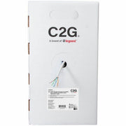 C2G Cat6 Ethernet Network Cable, 1000ft, Unshielded UTP, Solid Conductors, Riser CMR-Rated, 550 MHz, White, C2G56034
