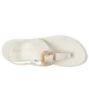 OluKai La'T T-Bar Sandals for Ladies - White Sand/White Sand - 6M