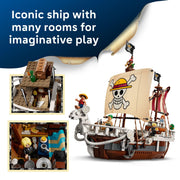 LEGO One Piece The Going Merry Pirate Ship Building Set, 1376 Pieces, Multi-Color, Ages 10+