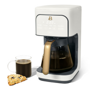 Beautiful 19843 12 Cup Programmable Coffee Maker, White Icing by Drew Barrymore