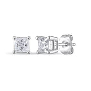 Unbranded E202WC4-72 0.72 CT. T.W. Princess-Cut Diamond Stud Earrings in 14K White Gold (I, I1)