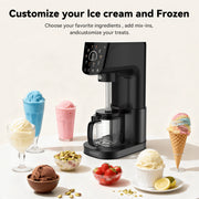 Ahoolye IC-1011 Ice Cream Maker 11-in-1 Frozen Treat Maker with Brushless Motor, Silver, 3 Pcs 19oz Pints