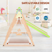 EVMORE EV001 7-in-1 Toddlers Triangle Climbing Toys Set with 2 Swings, Colorful